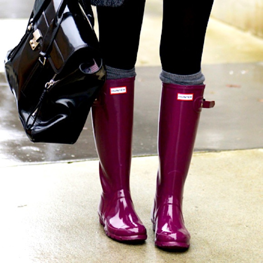 Hunter Women’s original Tall Gloss Rain Boots